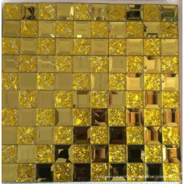 Mosaico de espelho de diamante de azulejo de mosaico de ouro (HD069)